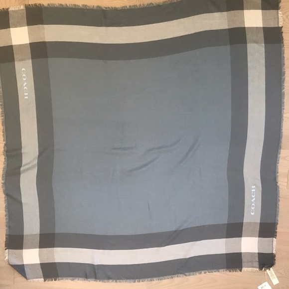 Authentic new blue coach scarf with tags - Picture 3 of 5